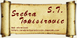 Srebra Topisirović vizit kartica